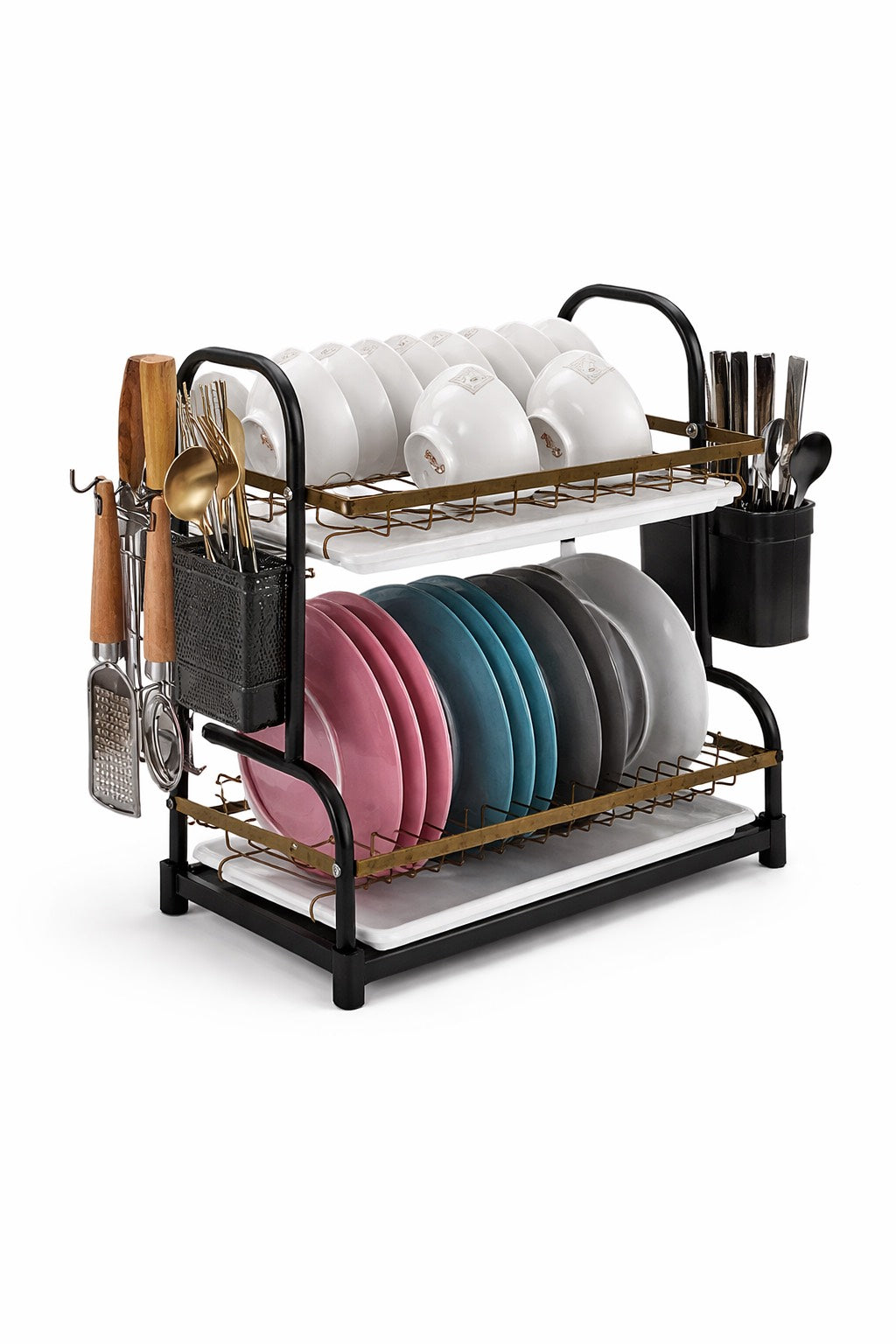 Organizator vase bucătărie – 2 niveluri