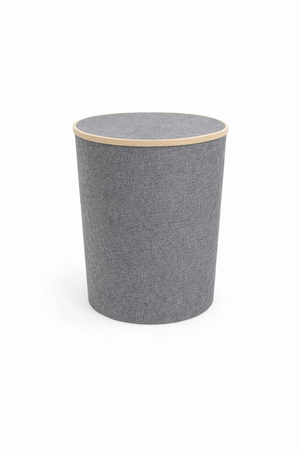 Coș de rufe textil – formă rotundă, gri