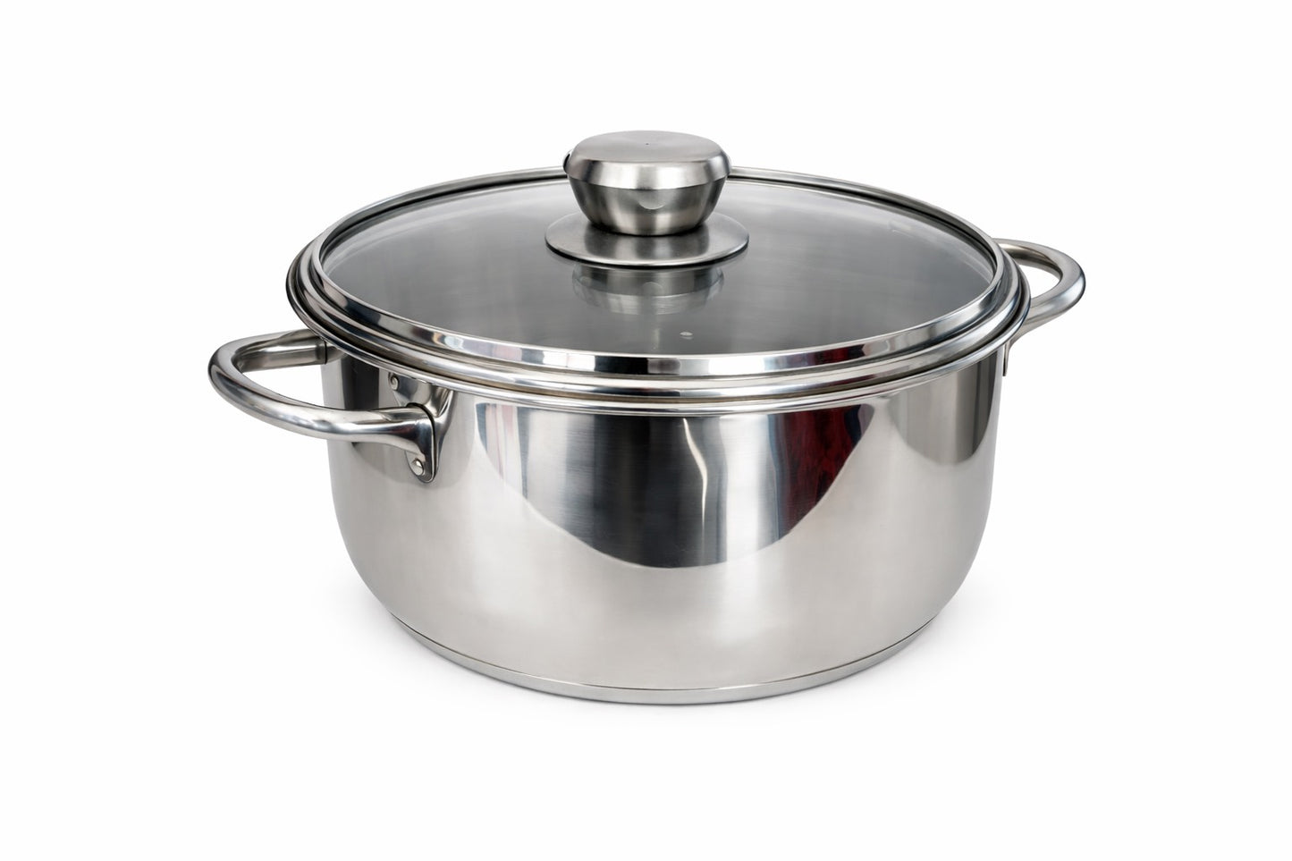 Oală din inox cu capac – 20 cm