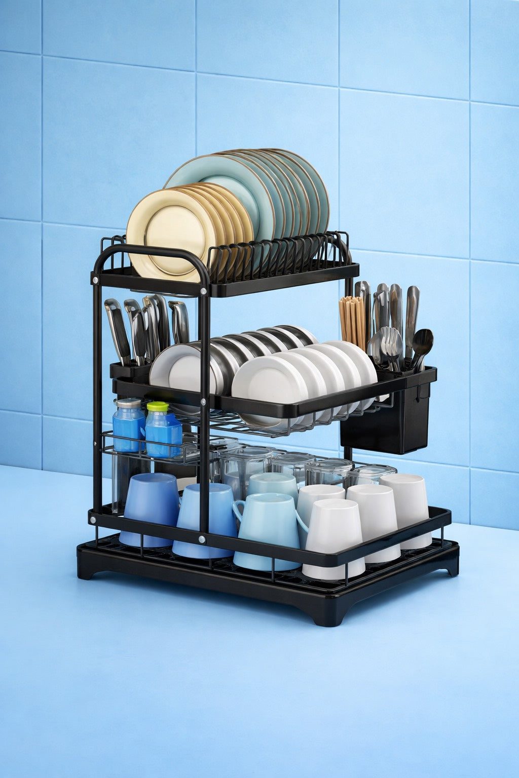 Organizator vase bucătărie – 3 niveluri