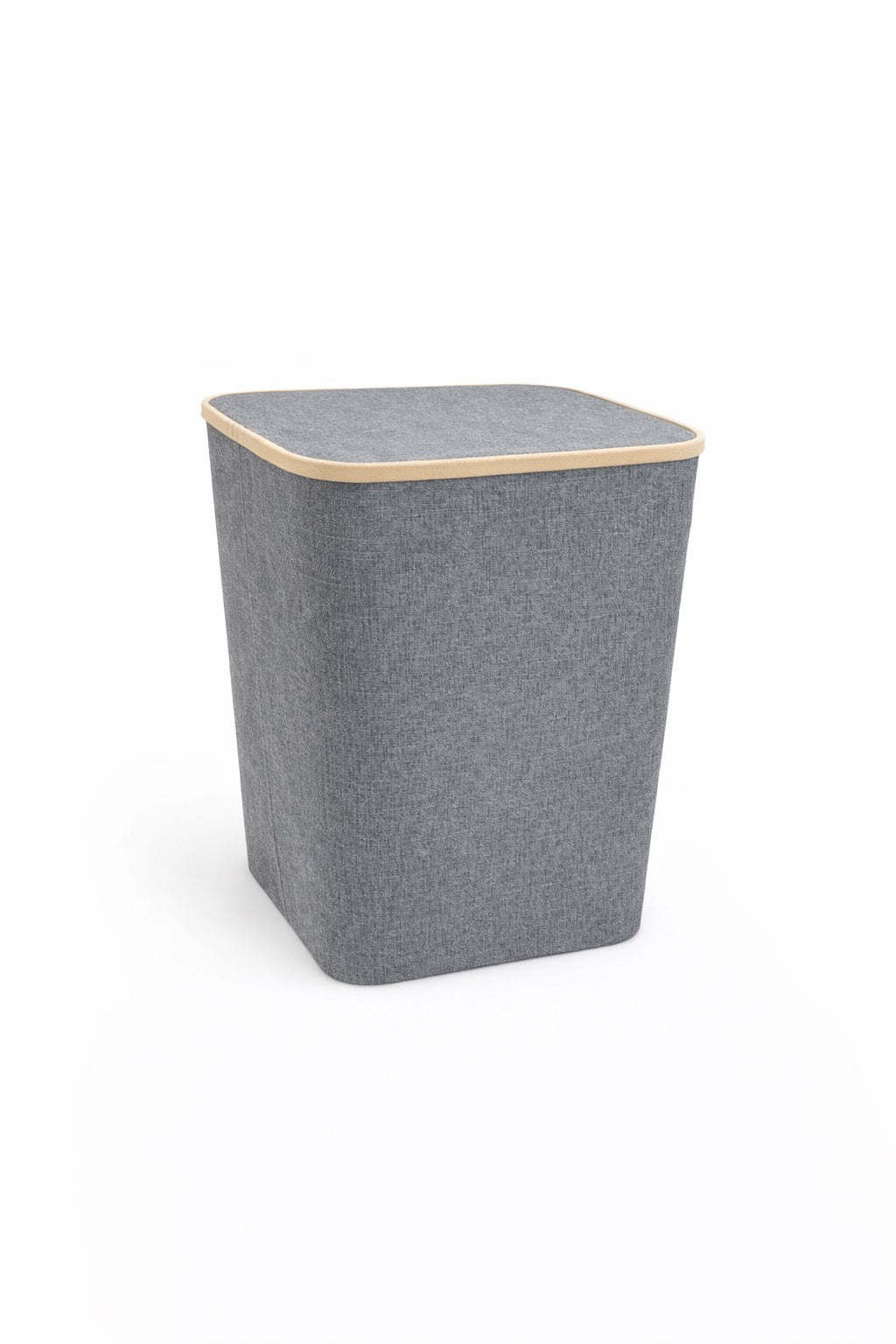 Coș de rufe textil – formă pătrată, gri