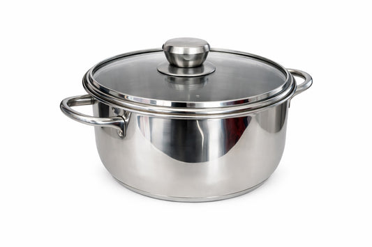 Oală din inox cu capac – 20 cm