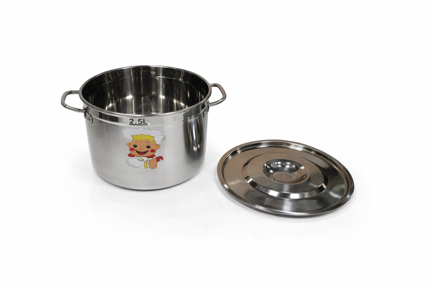 Oală inox  30cm cu capac