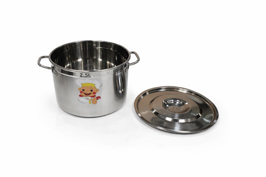Oală inox  30cm cu capac